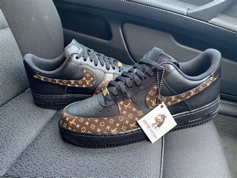 lv air force 1 custom|air force 1 black custom.